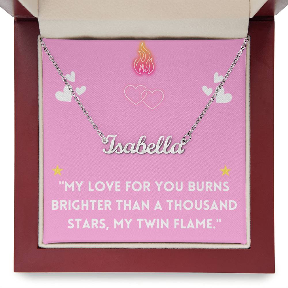 Twin Flame Customized Name Necklace