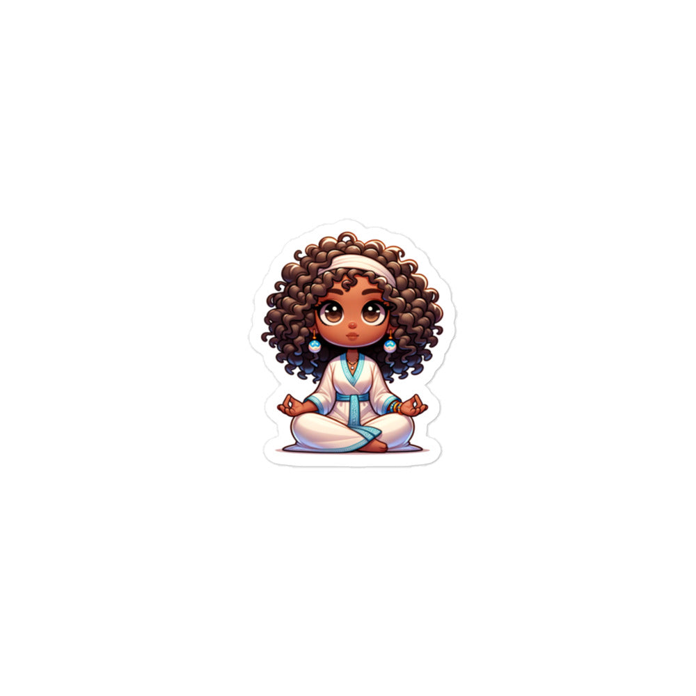 Meditating Woman Sticker