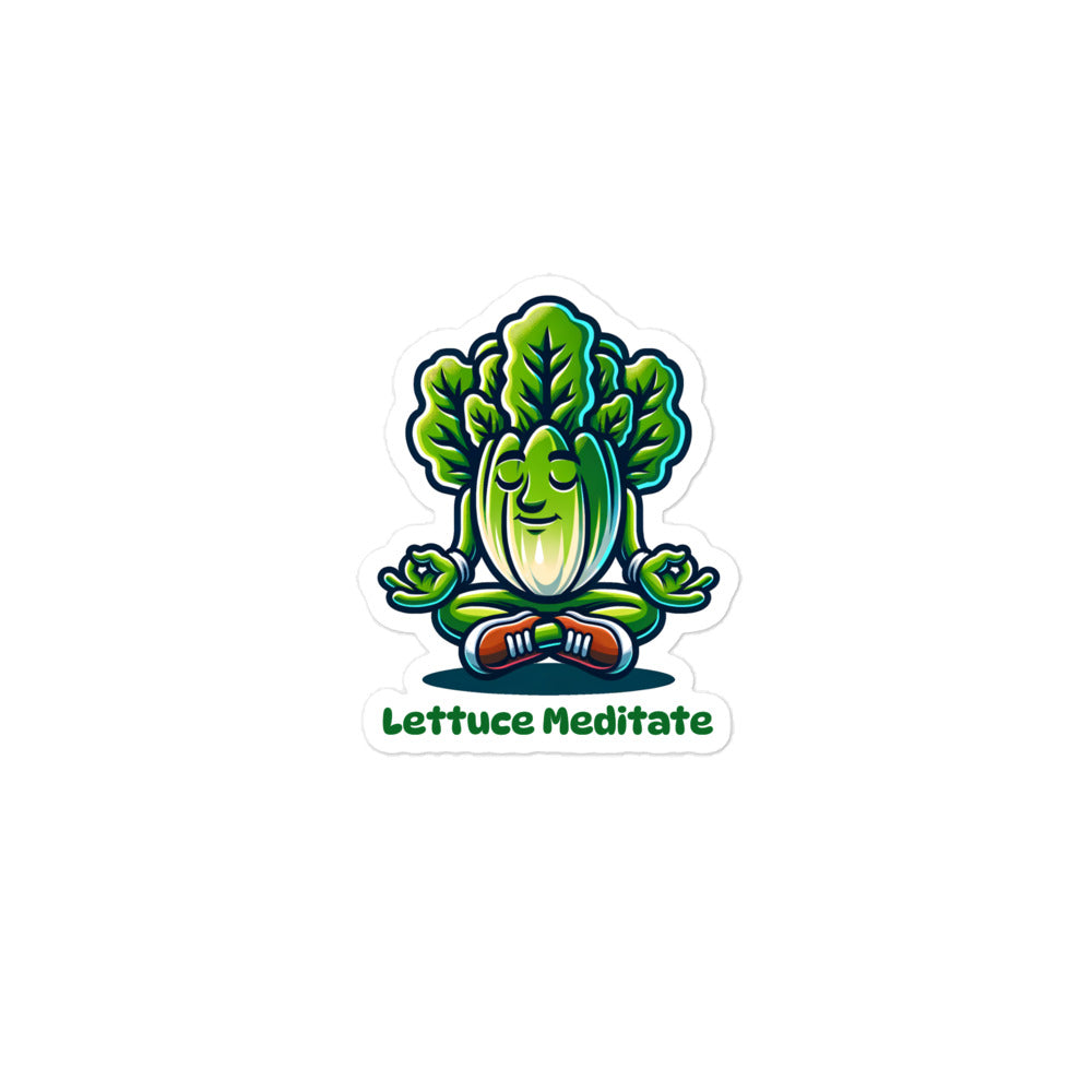 Lettuce Meditate Sticker