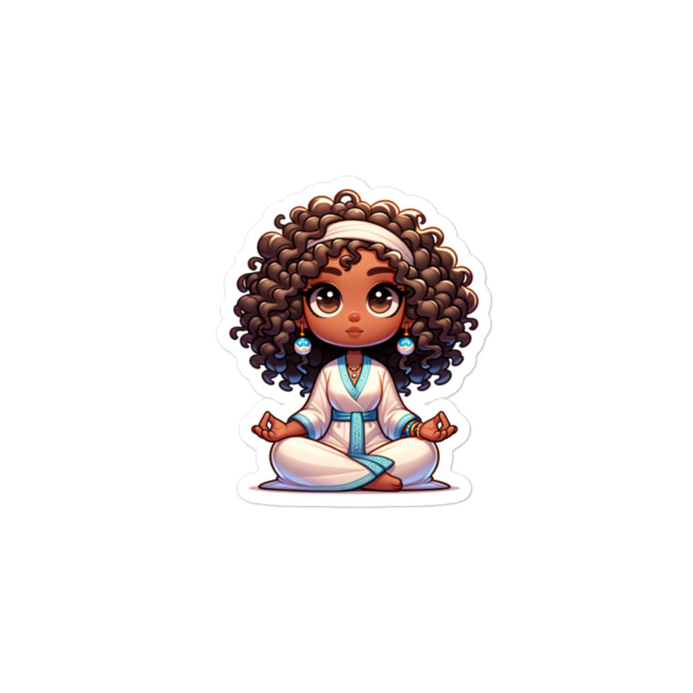 Meditating Woman Sticker