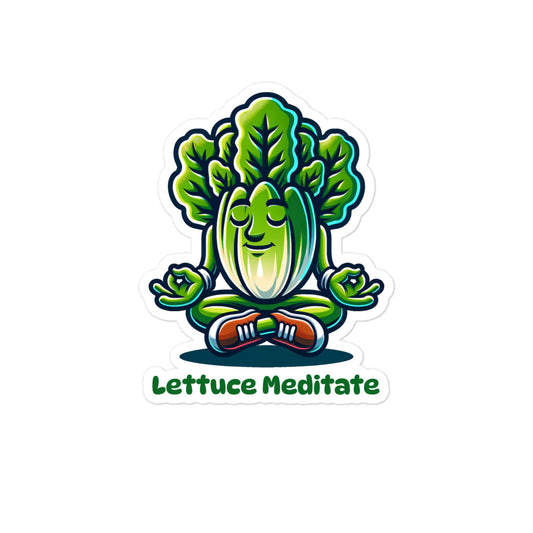 Lettuce Meditate Sticker