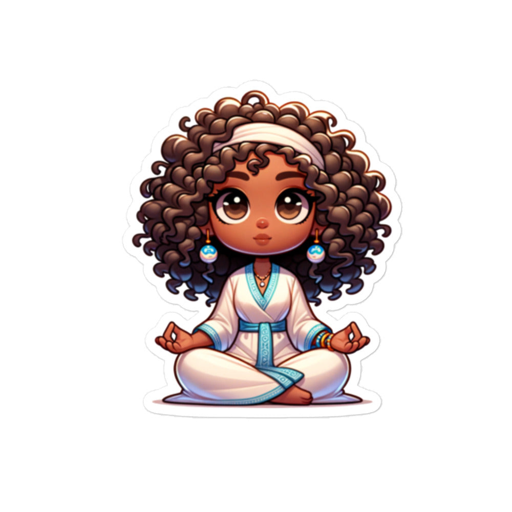 Meditating Woman Sticker